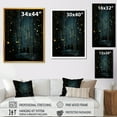 thumbnail image 4 of Designart "Japanese Starry Night in Black and Yellow" Landscapes Framed Wall Art - Traditional Black Japan Living Room Framed Canvas Art, 4 of 6