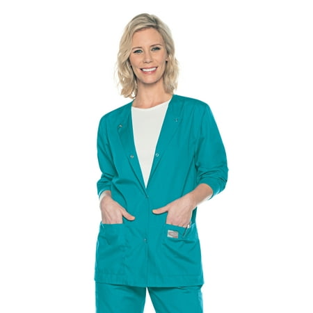 Landau Long Sleeve Relaxed Fit Solid Print Jacket (Women's Plus), 1 Count, 1 Pack