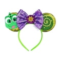 thumbnail image 3 of Accesorios para el cabello de Mickey Mouse Rapunzel para mujer, diademas con orejas de flor para el sol, lazo de lentejuelas para niños, diademas de camaleón enredadas, 3 of 5