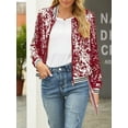 thumbnail image 4 of Sunisery Womens Sequin Jackets Sparkle Long Sleeve Zipper Bomber Jacket Lightweight Casual Party Glitter Blazer S-XXL, 4 of 5