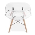 thumbnail image 2 of Aron Living Pyramid 17.5" Plastic and Beech Wood Dining Chair in Clear, 2 of 5