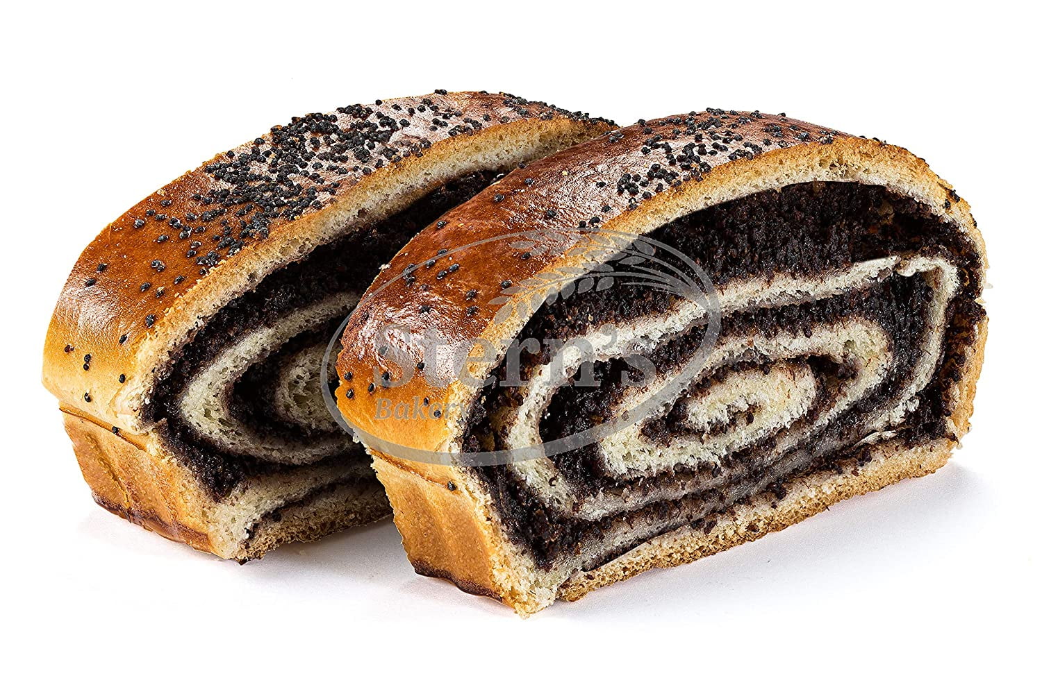 Poppy Seed Roll | Traditional Hungarian Food | Delicious Yeast Cake with a Scrumptious Poppy Seed Filling | 16 oz Poppyseed Cake | Stern's Bakery (2 pack)