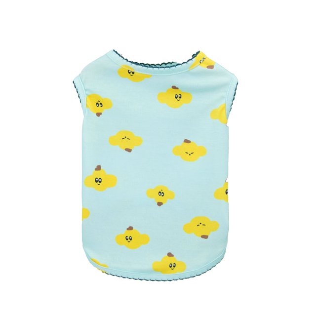 CSChome Gilet pour Animaux Col Rond Adorable Confortable Doux Sans Manches Impression Dessin Animé Gilet pour Chien Usage Quotidien
