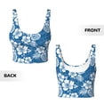 thumbnail image 6 of Uemuo Leaves And Flowers Pattern Women's Sports Bra - High Impact Support, Breathable, and Comfortable Athletic Bra for Running, Yoga, and Workouts, 6 of 9