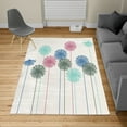 thumbnail image 2 of Dandelion Turkish Area Rug, Abstract Wildflower Silhouettes Botanical Inspirations Meadow in Summer Season, Carpet for Living Room Decor with Distressed Look, 6.6' X 9.6', Army Green, by Ambesonne, 2 of 4