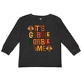 thumbnail image 3 of Inktastic Thanksgiving Gobble Time Turkey Boys or Girls Long Sleeve Toddler T-Shirt, 3 of 5