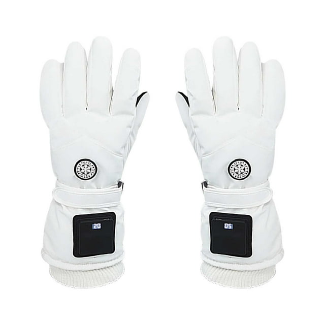 Vwrxbz USB Heating Gloves with Intelligent Digital Display Three Temperature Control for Skiing Outdoor