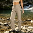 thumbnail image 6 of Horkkom Hiking Pants Women Elastic Waist Drawstring Joggers Workout Casual Travel Pants with Pockets XL, 6 of 9