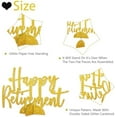 thumbnail image 3 of Happy Retirement Table Centerpiece, Gold Glitter Retired Paper Free Standing for Men Women, Retirement Script Table Centerpiece for Office Farewell Party Supplies$$Electronics Accessories, 3 of 6