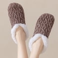 thumbnail image 5 of Socks for Women Fuzzy Winter Casual Plush Lined Thickened Warm Ankle Cozy Soft with Anti Dots Floor Slipper Non Slip for Home 3 Pairs, 5 of 7