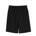 thumbnail image 4 of YLSDY Mens Cotton Shorts Crinkled Texture Lightweight Drawstring Shorts for Summer Lounging or Casual Travel Black S, 4 of 7