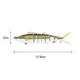 thumbnail image 5 of SPRING PARK 1PC 17.8cm 38G Multi Jointed Life-like Fishing Lure & Bait for Freshwater Strong Load-bearing Limit Long Service Life, 5 of 7