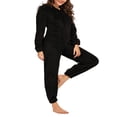 thumbnail image 3 of Combinaison en Peluche pour Femmes Pyjama d'Hiver à Fermeture Éclair Col Haut Chaud, 3 of 4