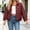 Wine, variant on Womens Quilted Jacket Lightweight Argyle Puffer Coat Button Down Fall Outerwear with Patch Pockets Collared Casual Winter Shacket Khaki S