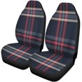 thumbnail image 2 of POGLIP Set of 2 Car Seat Covers Blue Pattern Tartan Plaid Red Check Christmas Scottish Universal Auto Front Seats Protector Fits for Car,SUV Sedan,Truck, 2 of 5