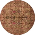 thumbnail image 1 of Ahgly Company Indoor Round Oriental Brown Industrial Area Rugs, 5' Round, 1 of 4