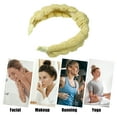 thumbnail image 6 of Unique Bargains 1Pc Cute Makeup Headband Puffy Spa Fabric Yellow Headband for Washing Face, 6 of 7