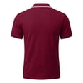 thumbnail image 6 of Daiosportswear Men'S Zip Polo Shirts Short Sleeve Lightweight Top Textured Summer Slim Fit Beach Golf Polo Shirts Wine M(M), 6 of 9