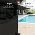 thumbnail image 5 of Cozyhom 7.5 ft Solar Powered Outdoor 18 LED Lighted Market Patio Table Umbrella for Deck, Pool, Black, 5 of 7