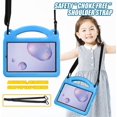 thumbnail image 3 of Tablet Kids Case for Samsung Galaxy Tab A 8.4 Inch,SM-T307/T307U, EVA Shock Proof Light Weight Professional Kids Case, with Handle Built-in Bracket & Shoulder Strap (Blue), 3 of 8