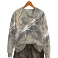thumbnail image 7 of Women's Camo Sweatshirts Long Sleeve Maple Leaf Pullover Sweatshirt Trendy Fashion Crewneck Shirts Fall Tops, XL Gray, 7 of 7