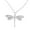 Silver, variant on Yammee Elegant Dragonflies Zircon Pendant Necklace Jewelry Accessory with Adjustable Size Charm Chain for Women Daily Use