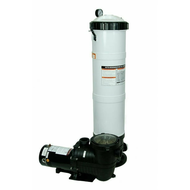 Rx Clear DE Element InGround Swimming Pool Filter System with 1 HP Pump
