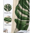 thumbnail image 3 of Green Botanical Blackout Curtains for Bedroom Living Room Darkening Curtains 63 Inches Long Vintage Palm Leaves Tropical Window Curtain 2 Panels Set Insulated Window Treatment Grommet Drapes 42"x63", 3 of 9