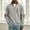 Gray, variant on Men's Sweatshirt Mock Neck Half Zip Corduroy Ribbed Elbow Patches Relaxed Fit Long Sleeve Top for Men Black Size XL