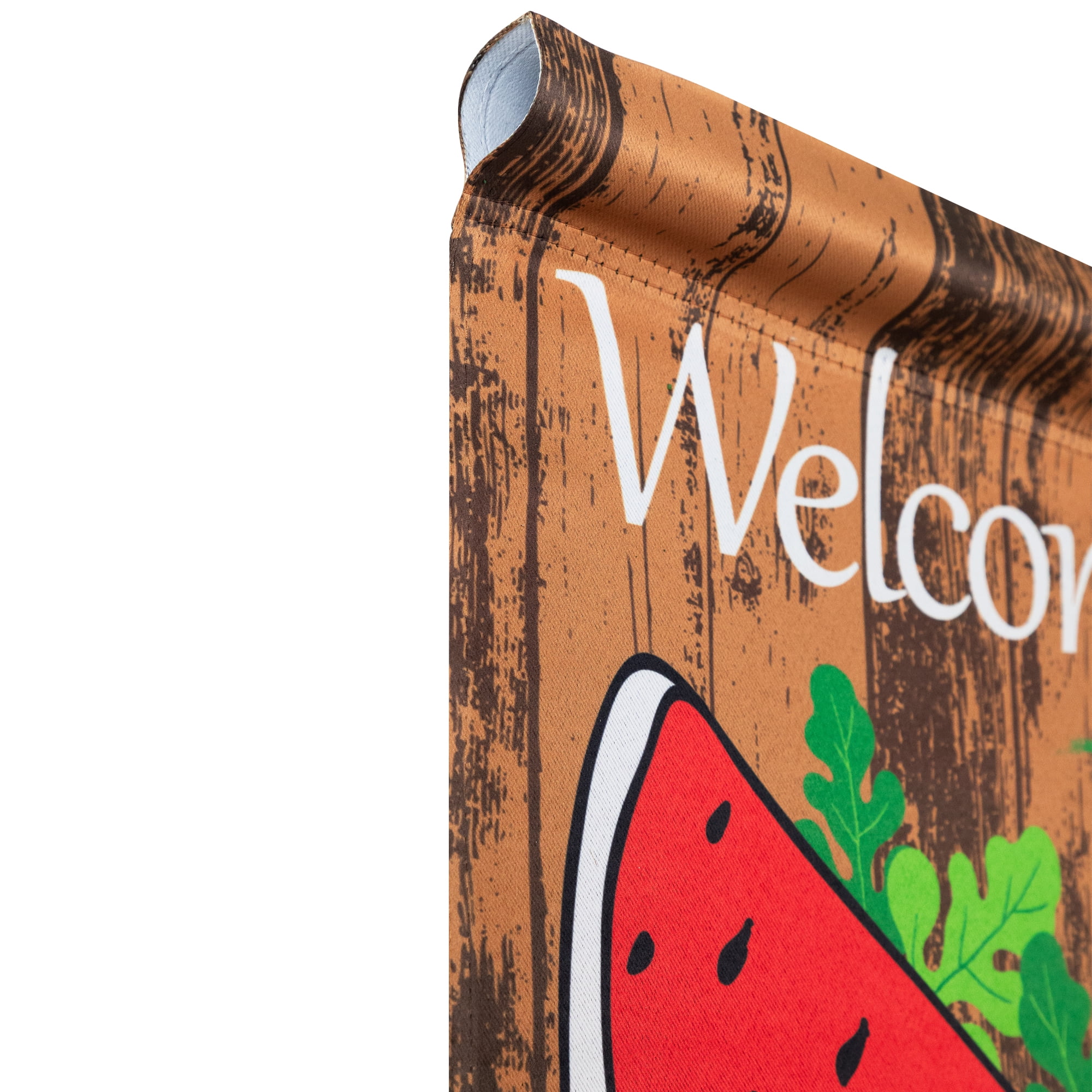 Northlight Welcome Watermelon Slice Summer Outdoor House Flag 28" x 40"