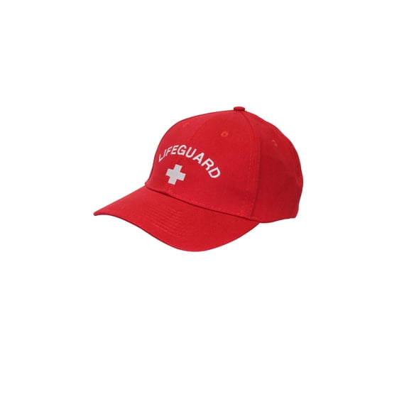 Kemp USA 11" Red and White Kemp USA Low Profile Lifeguard and Cross Logo Cap with Embroidery