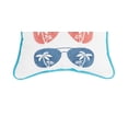 thumbnail image 3 of Beachin Sunglasses Trio Embroidered 100% Cotton Mini Accent Pillow 10" x 10", 3 of 5