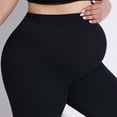 thumbnail image 4 of Gyujnb Plus Size Over Belly Maternity Leggings High Waist Full Support Soft Seamless Stretchy Yoga Sports Pregnancy Ankle Length Pants,XXL, 4 of 5