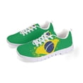 thumbnail image 1 of Zapatillas deportivas de moda con bandera brasileña patriótica para hombre y mujer, informales, transpirables y ligeras, con estampado 3D, 1 of 6