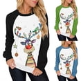 thumbnail image 5 of Sudaderas casuales para mujer Pullover Tops Camisas de manga larga XBTCLXEBCO T M,Azul, 5 of 5