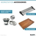 thumbnail image 3 of Ruvati 24-inch Apron-front Workstation Kitchen Sink 16 Gauge Single Bowl, 3 of 19
