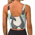 thumbnail image 3 of Vsdgher Cute Raccoon Print Women Sleeveless Athletic Tank Top Built-in Bra Camisole Sports Vest for Yoga Running Fitness Exercise with Removable Pads, 3 of 8