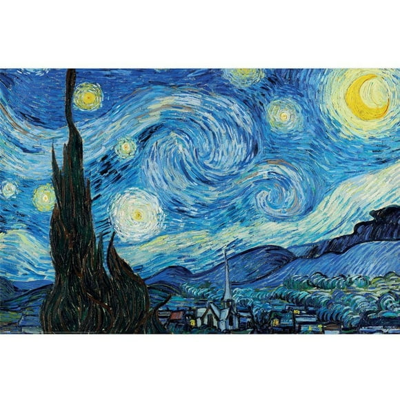 Vincent Van Gogh Affiche en Papier Nuit Étoilée