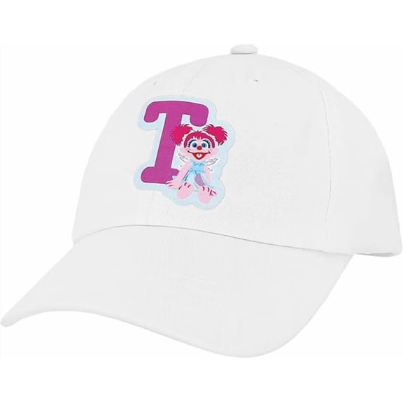 Sesame Street Abby Kids Toddler Cap With Initial, Toddler Boys Hat, Youth Girl Baseball Cap, Cute Toddler Baseball Cap