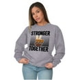 thumbnail image 3 of Stronger Together Peace Sign Equality Sweatshirt for Men or Women Brisco Brands M, 3 of 6