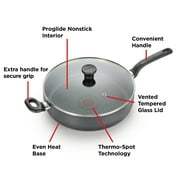 T-fal Easy Care Nonstick Cookware, Jumbo Cooker, 5 Quart, Grey