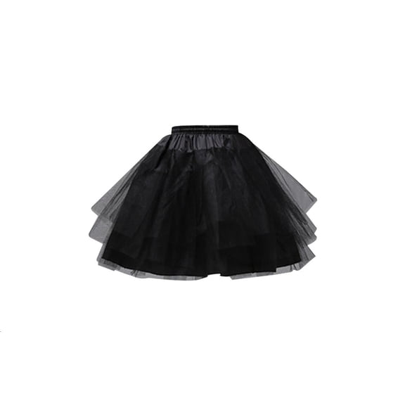 LICEWO Women Girls Solid Color Ballet Tulle Short Crinoline Petticoat Multi Layered Bal