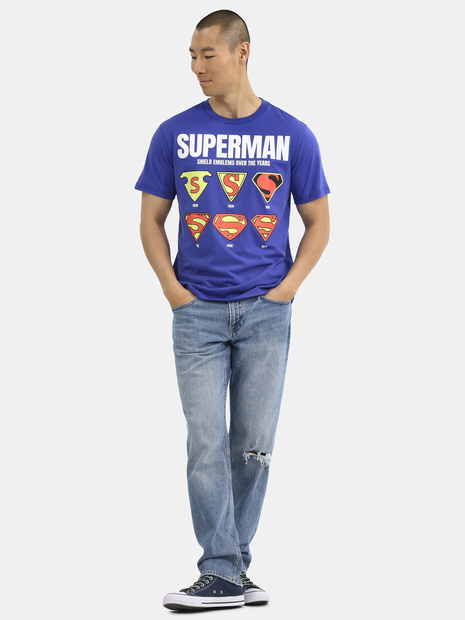Superman, Men's & Big Men's Graphic T-Shirts, Super Logos, Sizes S-3XL
