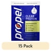 (15 pack) Propel Clear Protein Powder, 20g Protein, Zero Sugar, Apple Pear, Powdered Clear Protein Drink Mix 0.98 oz