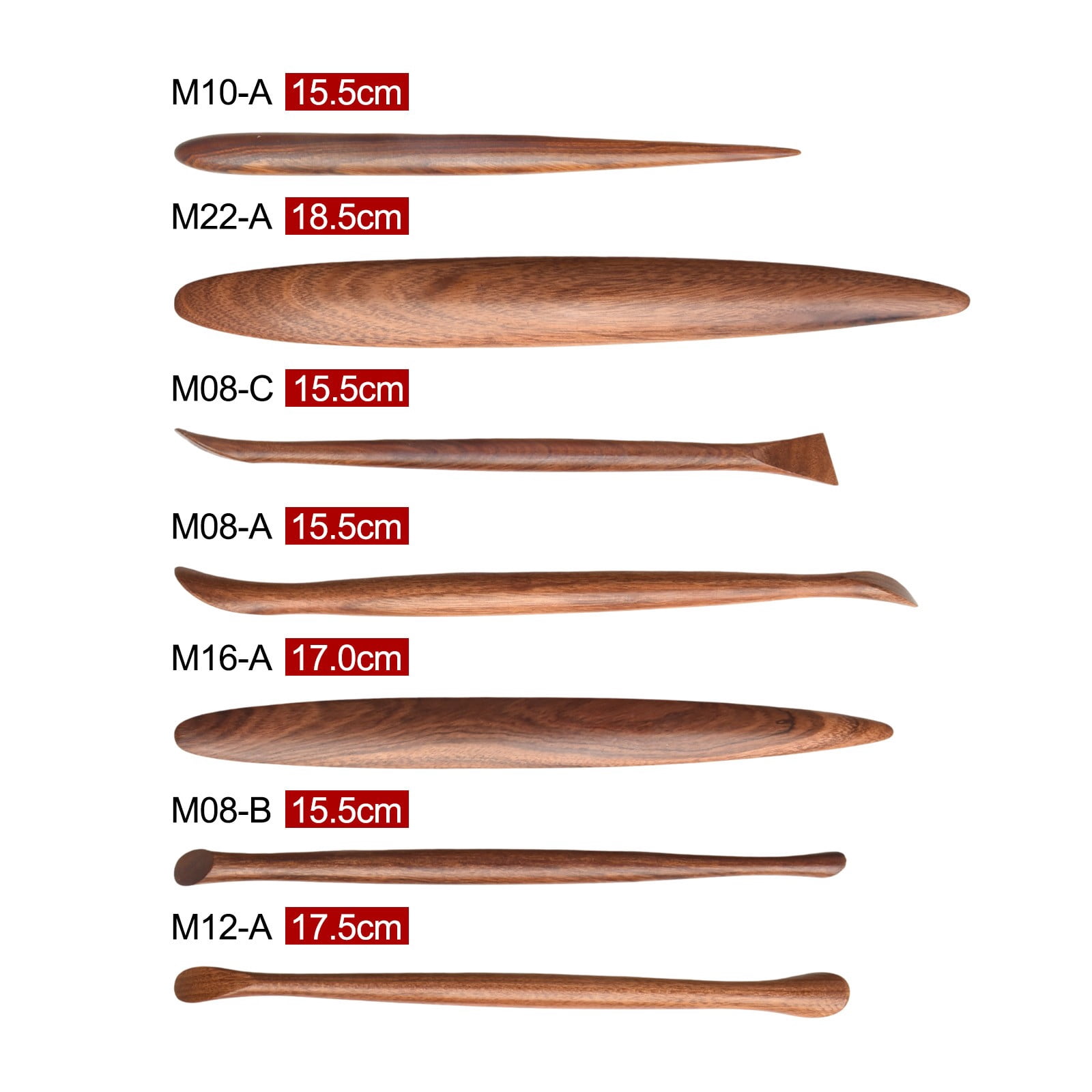 7pcs Mahogany Clay Polymer Modeling DIY Sculpture Accessories Sculpting Smoothing Carving Soft Pottery Ceramic Tools
