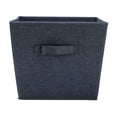 thumbnail image 4 of Household Essentials Tapered Fabric Hard-Sided Storage Bins with Cloth Handles, Set of 2, Denim, 4 of 10