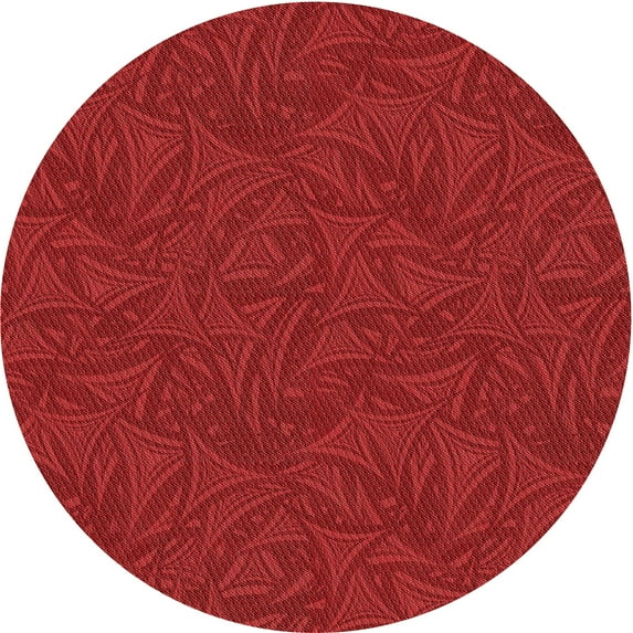 Ahgly Company Indoor Square Patterned Ferrari Red Area Rugs, 3' Square