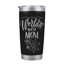 World's Best Mom Ever Gift - 20 oz Stainless Steel Insulated Tumbler Engraved Travel Coffee Mug Gift for Mom, Birthday, Christmas, Mother's Day Gift