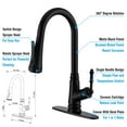 thumbnail image 5 of Single Handle Pull-out Kitchen Faucet with Deck Plate Matte Black Silver Brushed, 5 of 5