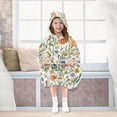 thumbnail image 7 of FORMRS Wearable Blanket Hoodie with Sleeves for Kids Cozy Flannel Sweatshirt, Watercolor Wildflowers Pattern, 7 of 7